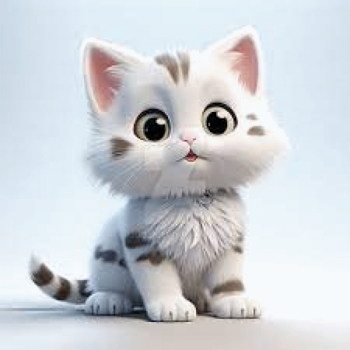 Chubana cat cuddling illustration